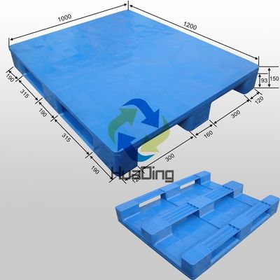 HUADING 1200*1000 Heavy Duty Euro Size Plastic Pallet Durable HDPE/PP Material 22.72kg