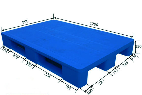 Recyclable HUADING 1200*800 Single Faced Style Euro Plastic Pallet