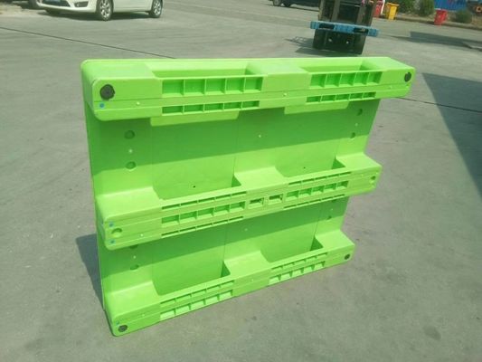 1500kg Dynamic Load Industry Pallet HUADING ISO 9001/14001 Single Face Steel Reinforced EU HDPE Plastic Pallet