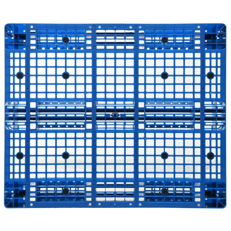 HUADING Heavy Duty Single Face Blue HDPE Euro Plastic Pallet with Steel Reinforcement