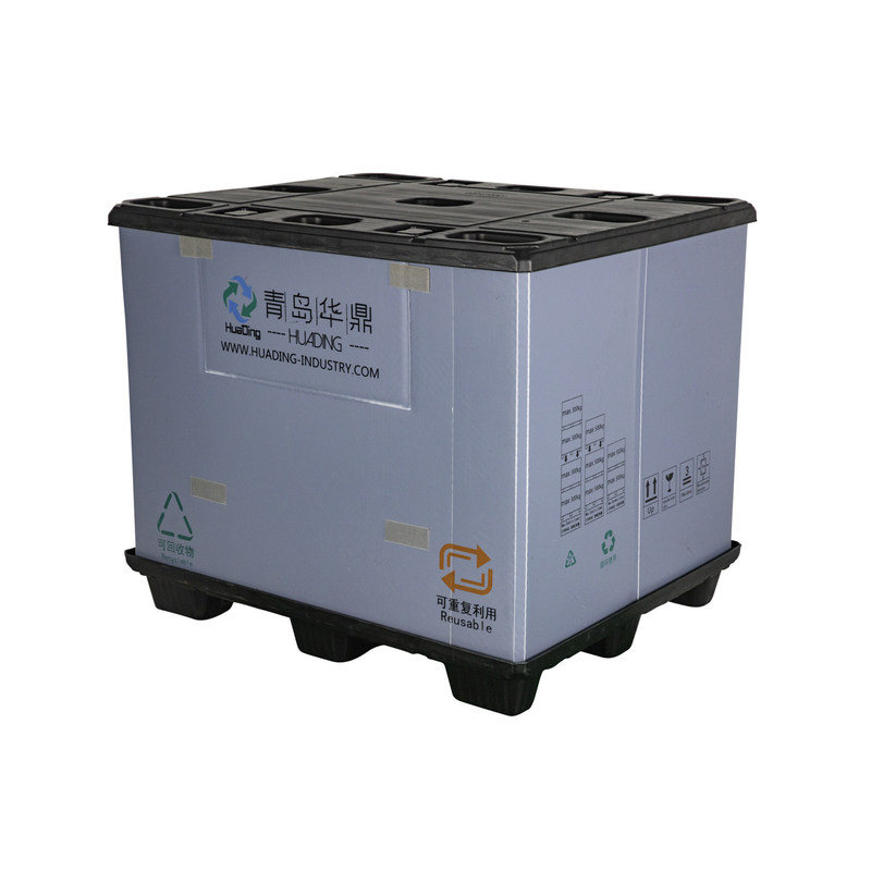 Auto Parts Plastic Pallet Box with 4T Static Load and 1.2T Dynamic Load 1200x1000mm