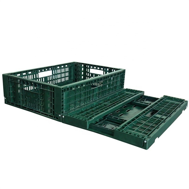 600*400*220mm Injection Plastic Vegetable Stackable Food Crate for Vegetables